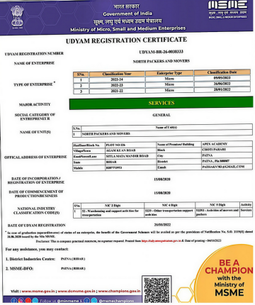 Udyam Registration Certificate